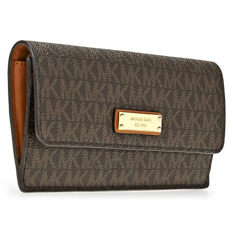 michael kors fawn wallet|small brown michael kors wallet.